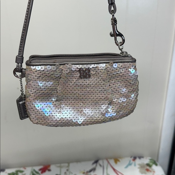 Coach Mermaid Sequin Wristlet with Shimmering Accents - Picture 4 of 9